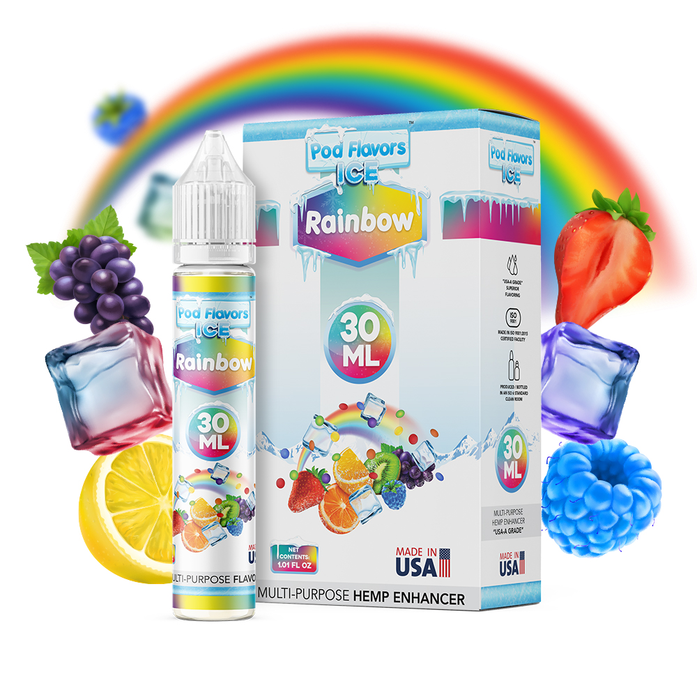 Pod Flavors MultiPurpose Flavoring 30mL Rainbow Ice, pod juice